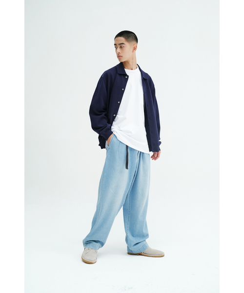 HORLISUN(ホーリーサン)の「Corrigin Belted Wide Denim Pants Light Blue(デニムパンツ・レディース・その他・LARGE)」の10枚目の写真