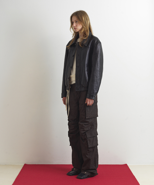 AOPT(アオプト)の「LEATHER BLOUSON JACKET - BLACK(ライダースジャケット・レディース・その他・SMALL/MEDIUM)」の3枚目の写真