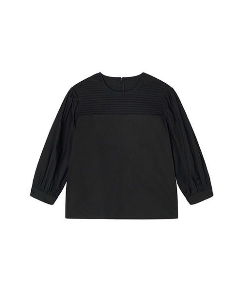 MAYVERU(メイバーユー)の「Nor Pintuck Blouse _ Black(シャツ/ブラウス・レディース・ブラック・FREE)」の1枚目の写真