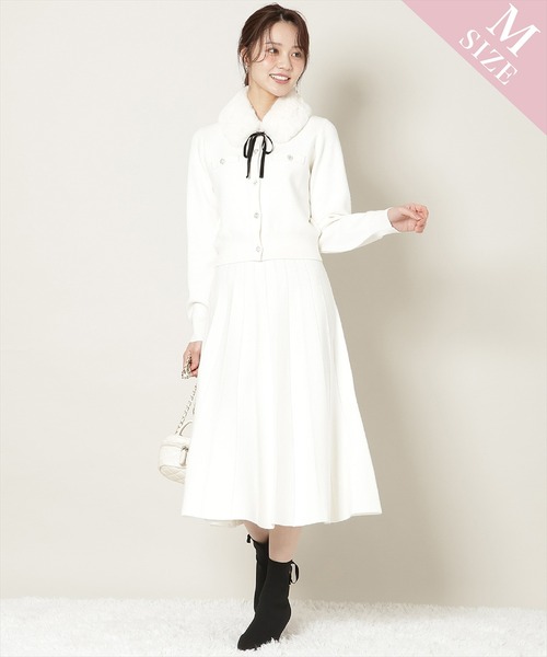 WILLSELECTION（ウィルセレクション）の「【なくなり次第終了】ファーティペット付きニットSETUP（セットアップ・レディース・オフホワイト/ボルドー/ブラック/グレー・SMALL/MEDIUM）」の5枚目の写真