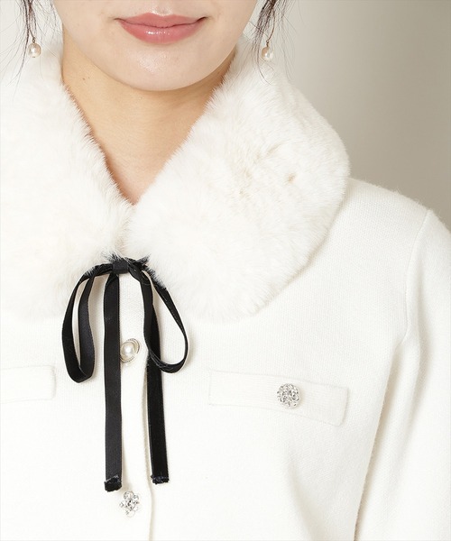 WILLSELECTION（ウィルセレクション）の「【なくなり次第終了】ファーティペット付きニットSETUP（セットアップ・レディース・オフホワイト/ボルドー/ブラック/グレー・SMALL/MEDIUM）」の15枚目の写真