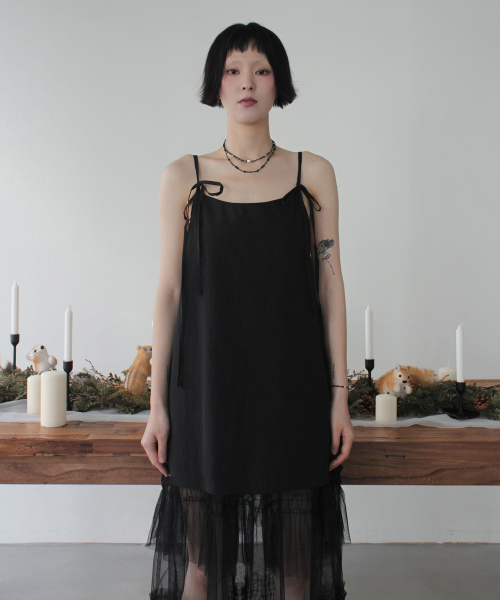 RUBATI（ルバティ）の「チュールレイヤードマキシワンピース_ブラック（ワンピース・レディース・その他・size1/size2）」の4枚目の写真