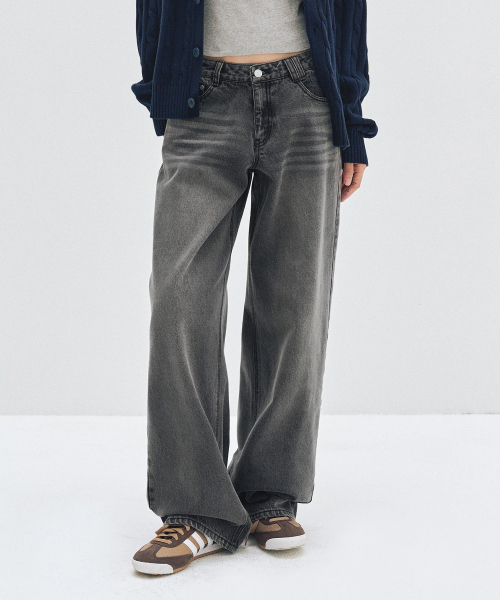 DECET WOMEN(デケット ウーマン)の「Signature Low Rise Wide Jeans DCWPT004GRAY(デニムパンツ・レディース・その他・X-SMALL/SMALL/MEDIUM/LARGE)」の1枚目の写真