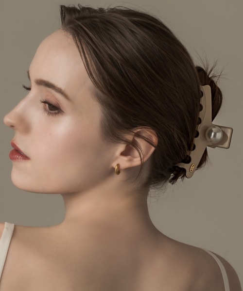 muku(ムク)の「HAIRCLIP/ONE PEARL(バレッタ/ヘアクリップ・レディース・ピンクベージュ/ブラック・FREE)」の10枚目の写真