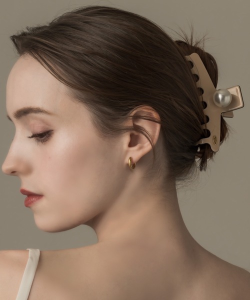 muku(ムク)の「HAIRCLIP/ONE PEARL(バレッタ/ヘアクリップ・レディース・ピンクベージュ/ブラック・FREE)」の13枚目の写真