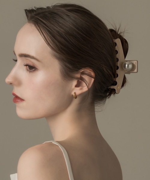 muku(ムク)の「HAIRCLIP/ONE PEARL(バレッタ/ヘアクリップ・レディース・ピンクベージュ/ブラック・FREE)」の11枚目の写真