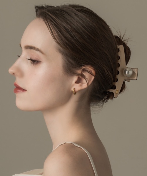 muku(ムク)の「HAIRCLIP/ONE PEARL(バレッタ/ヘアクリップ・レディース・ピンクベージュ/ブラック・FREE)」の9枚目の写真