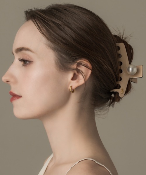 muku(ムク)の「HAIRCLIP/ONE PEARL(バレッタ/ヘアクリップ・レディース・ピンクベージュ/ブラック・FREE)」の8枚目の写真