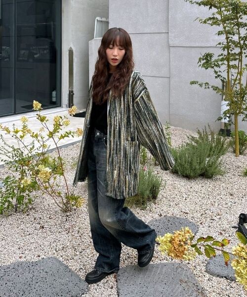 A NOTHING(アナッシング)の「PIN. BOHEMIAN HERITAGE CARDIGAN (Khaki)(カーディガン/ボレロ・レディース・その他・LARGE/MEDIUM)」の2枚目の写真
