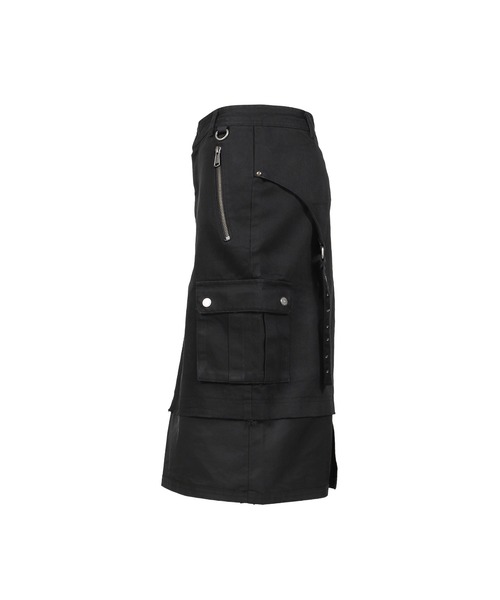 VACANT Archive(ベイカントアーカイブ)の「WIFFY CARGO MIDI SKIRT(スカート・レディース・カーキ/ブラック・SMALL)」の4枚目の写真