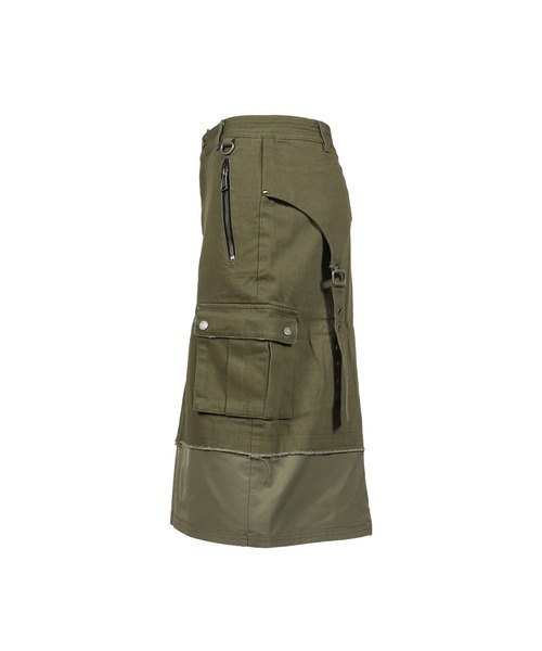 VACANT Archive(ベイカントアーカイブ)の「WIFFY CARGO MIDI SKIRT(スカート・レディース・カーキ/ブラック・SMALL)」の7枚目の写真