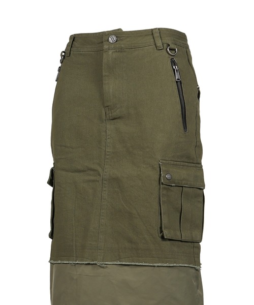 VACANT Archive(ベイカントアーカイブ)の「WIFFY CARGO MIDI SKIRT(スカート・レディース・カーキ/ブラック・SMALL)」の8枚目の写真