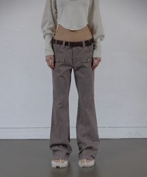 LINE BOOTCUT PANTS / MOCHA