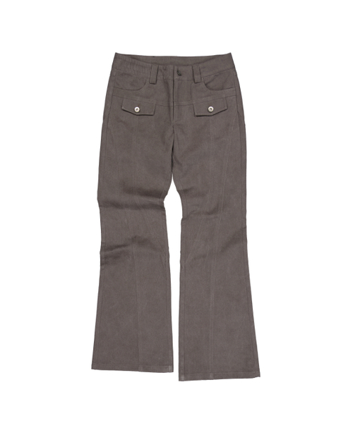 SETUP-EXE(セットアップイーエックスイー)の「LINE BOOTCUT PANTS / MOCHA(その他パンツ・レディース・その他・SMALL/MEDIUM)」の2枚目の写真