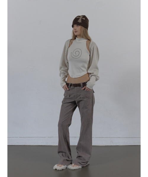 SETUP-EXE(セットアップイーエックスイー)の「LINE BOOTCUT PANTS / MOCHA(その他パンツ・レディース・その他・SMALL/MEDIUM)」の5枚目の写真