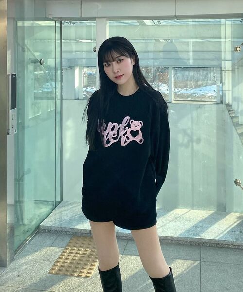 ambler(エムブラー)の「ハートベア刺繍スウェットTシャツ AMM1306 (モカ)(スウェット・レディース・その他・SMALL/LARGE)」の3枚目の写真