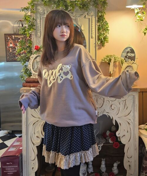 ambler(エムブラー)の「ハートベア刺繍スウェットTシャツ AMM1306 (モカ)(スウェット・レディース・その他・SMALL/LARGE)」の10枚目の写真