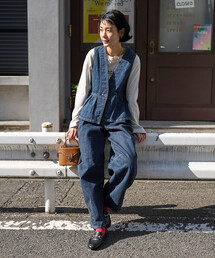 SOMETHING（サムシング）の「SOMETHING × FREAK'S STORE/サムシング 別注 PEPLUM 2WAY BUISTIER＜セットアップ対応＞/ペプラム ツーウェイ ビスチェ（ベスト）」