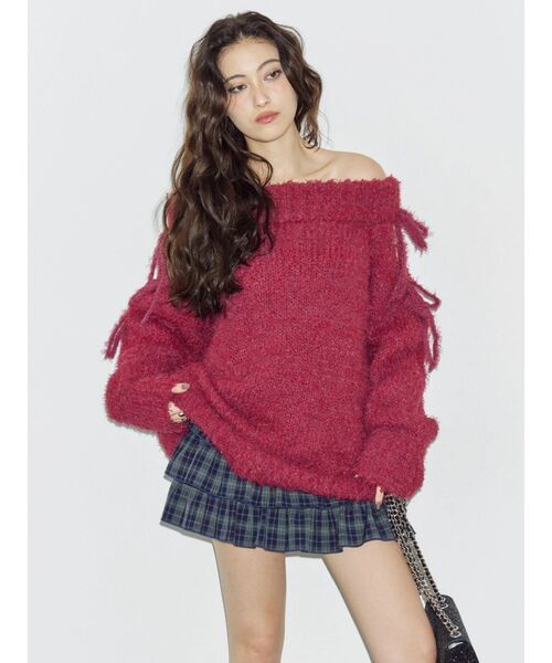 EVRIS（エヴリス）の「フリルチェックミニスカート（スカート・レディース・ネイビー/ブラック/レッド・FREE）」の22枚目の写真