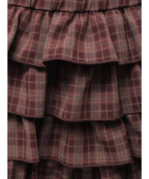 EVRIS（エヴリス）の「フリルチェックミニスカート（スカート・レディース・ネイビー/ブラック/レッド・FREE）」の10枚目の写真