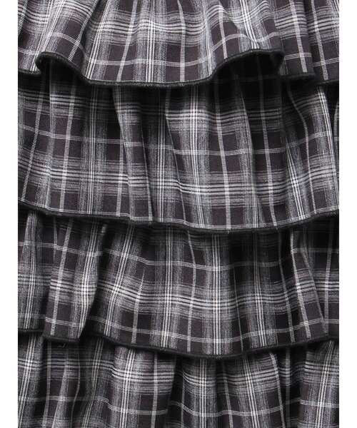 EVRIS（エヴリス）の「フリルチェックミニスカート（スカート・レディース・ネイビー/ブラック/レッド・FREE）」の12枚目の写真