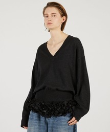 PRANK PROJECT | 【2026Spring Pre-Order】テープリボンキャミレイヤードニット / Tape Ribbon Camisole Layer Knit(ニット/セーター)