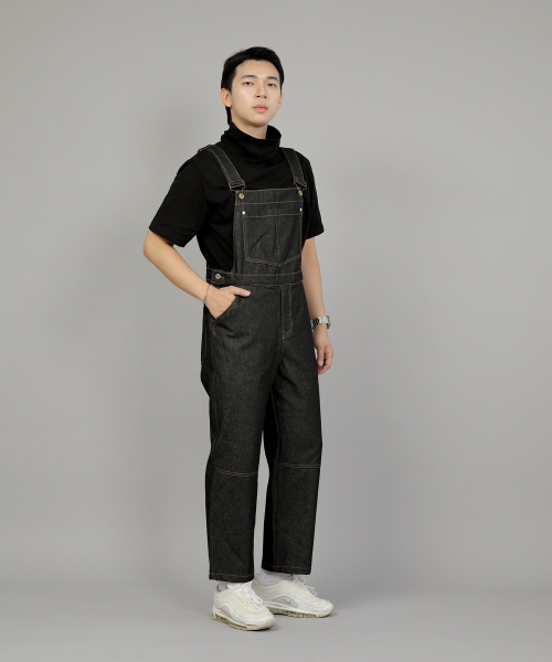 SAINTCREW(セントクルー)の「ワイドカッティングクロップオーバーオール WCC-610 ブラックデニム BRS(サロペット/オーバーオール・レディース・その他・MEDIUM/LARGE/X-LARGE)」の4枚目の写真
