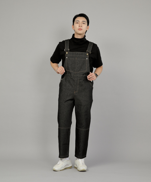 SAINTCREW(セントクルー)の「ワイドカッティングクロップオーバーオール WCC-610 ブラックデニム BRS(サロペット/オーバーオール・レディース・その他・MEDIUM/LARGE/X-LARGE)」の3枚目の写真