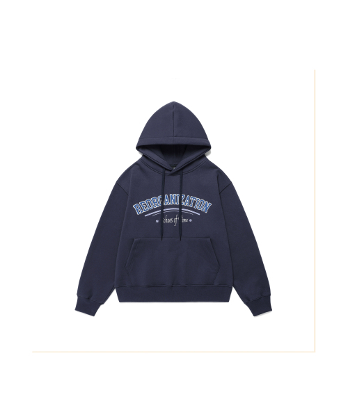 REORG(リオルグ)の「EOT NEEDLEWORK LOGO HOOD NAVY(パーカー・レディース・その他・MEDIUM/LARGE)」の5枚目の写真