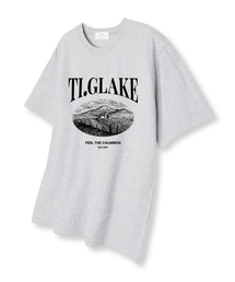 グラスランド オーバーサイズ 半袖Tシャツ ライトグレー