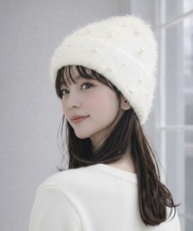 Karlas（カルラス）の「パール付 ニットキャップ（ニットキャップ/ビーニー）」