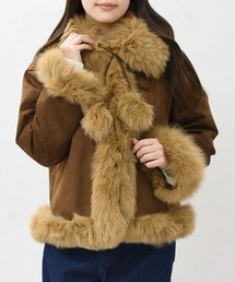 31 Sons de mode | 2025秋冬新作 一部店舗限定 ふわふわファーポンポン付きムートンショートコート(その他アウター)