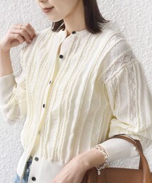 SHIPS | 【WEB限定】〈手洗い可能〉レース 編み 2WAY カーディガン(カーディガン/ボレロ)