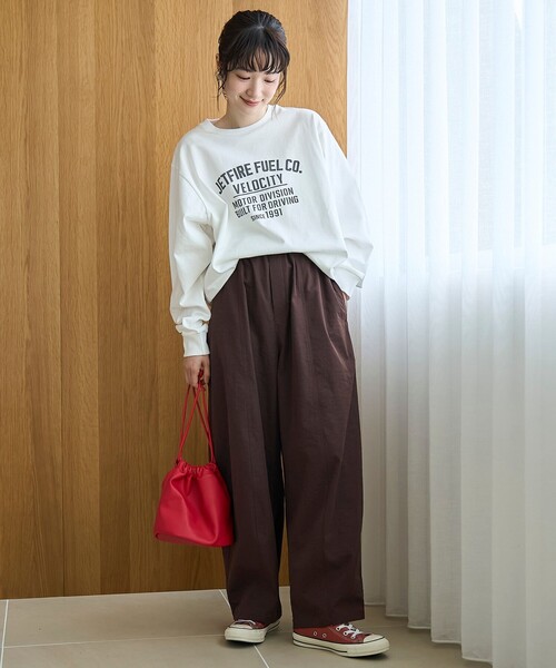 coen（コーエン）の「アソートロゴ プリントロンT（Tシャツ/カットソー・レディース・オフホワイト/ベージュ/ダークグレー・L/M）」の18枚目の写真