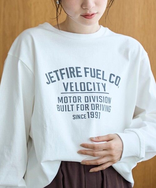 coen（コーエン）の「アソートロゴ プリントロンT（Tシャツ/カットソー・レディース・オフホワイト/ベージュ/ダークグレー・L/M）」の6枚目の写真