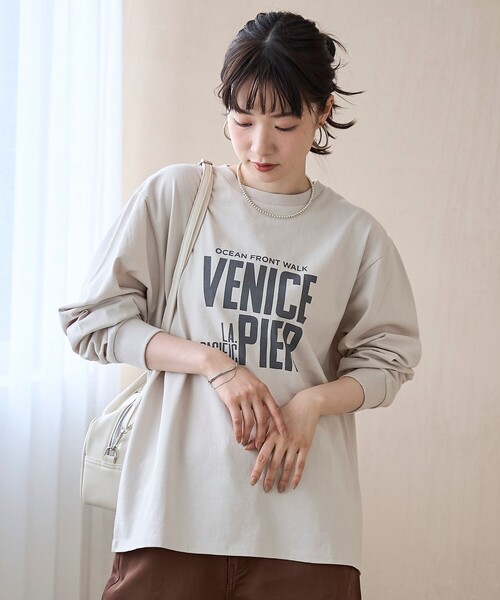 coen（コーエン）の「アソートロゴ プリントロンT（Tシャツ/カットソー・レディース・オフホワイト/ベージュ/ダークグレー・L/M）」の14枚目の写真
