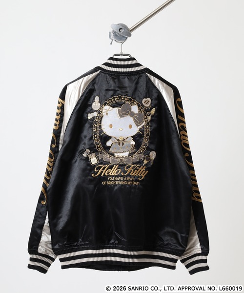 sanrio(サンリオ)の「サンリオキャラクターズ リバーシブルスカジャン(スカジャン・レディース・ブラック×シルバー/ブラック×ブラック/ブラック×ゴールド/ピンク系その他・M/LL/L)」の8枚目の写真