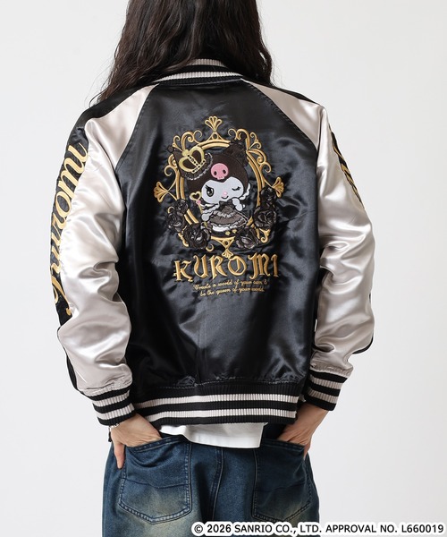 sanrio(サンリオ)の「サンリオキャラクターズ リバーシブルスカジャン(スカジャン・レディース・ブラック×シルバー/ブラック×ブラック/ブラック×ゴールド/ピンク系その他・M/LL/L)」の16枚目の写真