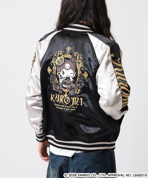 sanrio(サンリオ)の「サンリオキャラクターズ リバーシブルスカジャン(スカジャン・レディース・ブラック×シルバー/ブラック×ブラック/ブラック×ゴールド/ピンク系その他・M/LL/L)」の17枚目の写真