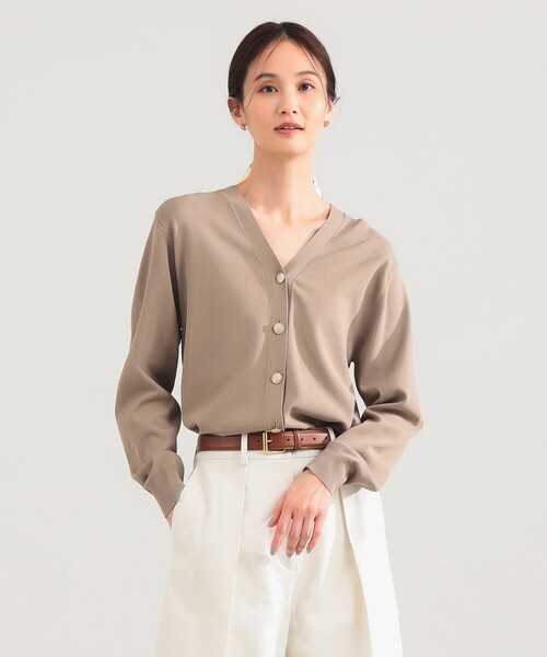 Demi-Luxe BEAMS（デミルクス ビームス）の「メタルボタン Vネック カーディガン（ニット/セーター・レディース・ブラウン系その他4/ホワイト・ONE SIZE）」の12枚目の写真