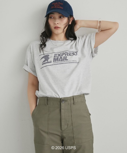 GOOD ROCK SPEED（グッドロックスピード）の「【GOOD ROCK SPEED】USPS TEE（Tシャツ/カットソー・レディース・グレー/ホワイト・MEDIUM）」の3枚目の写真