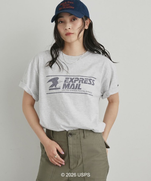 GOOD ROCK SPEED（グッドロックスピード）の「【GOOD ROCK SPEED】USPS TEE（Tシャツ/カットソー・レディース・グレー/ホワイト・MEDIUM）」の8枚目の写真