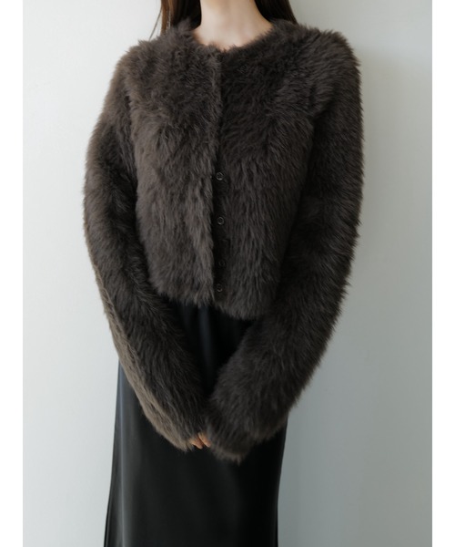 mink-like fur cardigan 【公式通販】