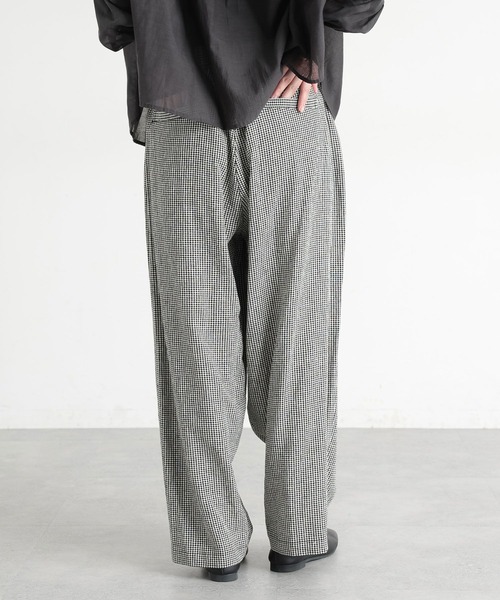 studio CLIP（スタディオクリップ）の「《natural by clip》LRラップパンツ[プチサイズあり]（その他パンツ・レディース・チェック/ベージュ/ブラック・PF/FREE）」の20枚目の写真