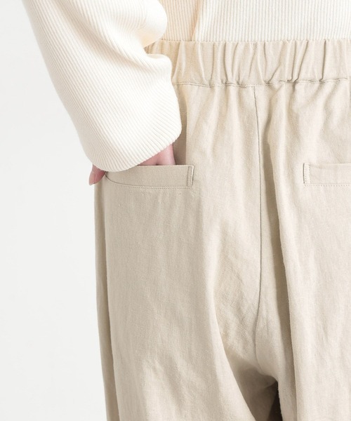 studio CLIP（スタディオクリップ）の「《natural by clip》LRラップパンツ[プチサイズあり]（その他パンツ・レディース・チェック/ベージュ/ブラック・PF/FREE）」の9枚目の写真