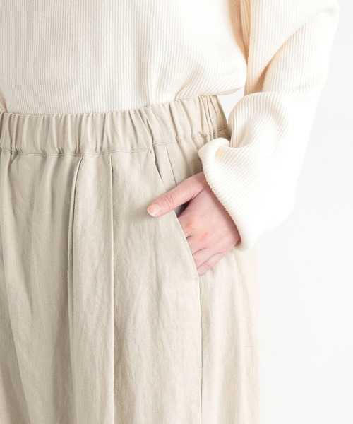 studio CLIP（スタディオクリップ）の「《natural by clip》LRラップパンツ[プチサイズあり]（その他パンツ・レディース・チェック/ベージュ/ブラック・PF/FREE）」の11枚目の写真