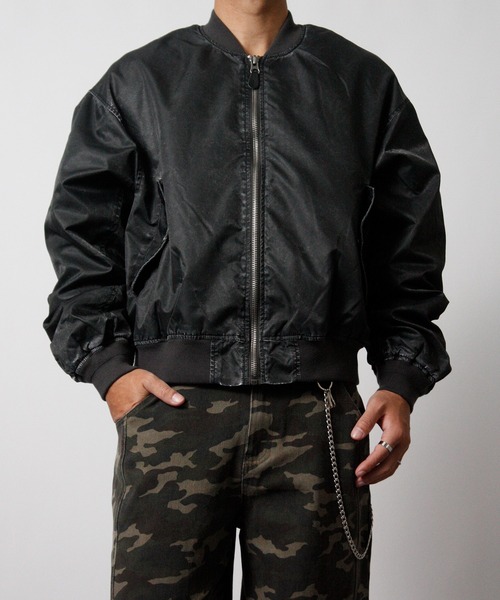 NYLAUS(ナイラス)の「【Nylaus】2026新作 ヴィンテージ ショート丈 MA-1ブルゾン フライトジャケット ミリタリージャケット ナイロンジャケット(MA-1・メンズ・グレー/ブラック・L/M)」の20枚目の写真