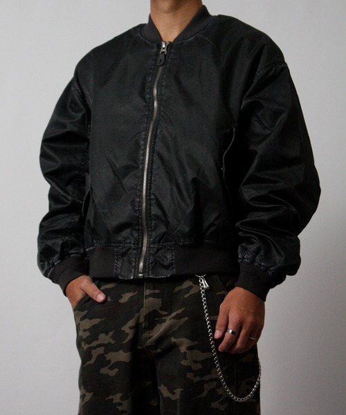 NYLAUS(ナイラス)の「【Nylaus】2026新作 ヴィンテージ ショート丈 MA-1ブルゾン フライトジャケット ミリタリージャケット ナイロンジャケット(MA-1・メンズ・グレー/ブラック・L/M)」の22枚目の写真