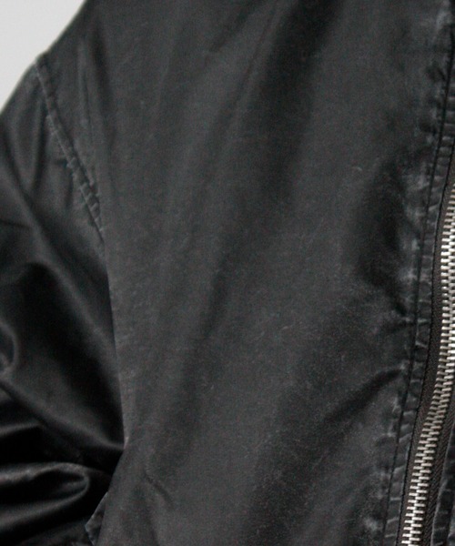 NYLAUS(ナイラス)の「【Nylaus】2026新作 ヴィンテージ ショート丈 MA-1ブルゾン フライトジャケット ミリタリージャケット ナイロンジャケット(MA-1・メンズ・グレー/ブラック・L/M)」の3枚目の写真