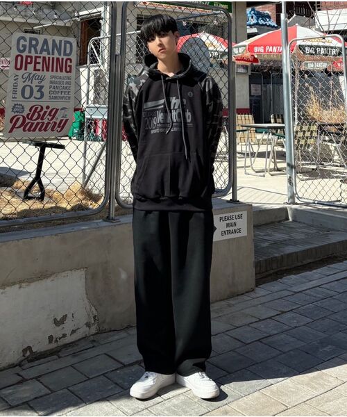 VENHIT(ベンヒット)の「MRT カモ ラグラン フードパーカー(パーカー・レディース・ライトグレー/ブラック/ベージュ/アイボリー・MEDIUM/LARGE/X-LARGE)」の14枚目の写真